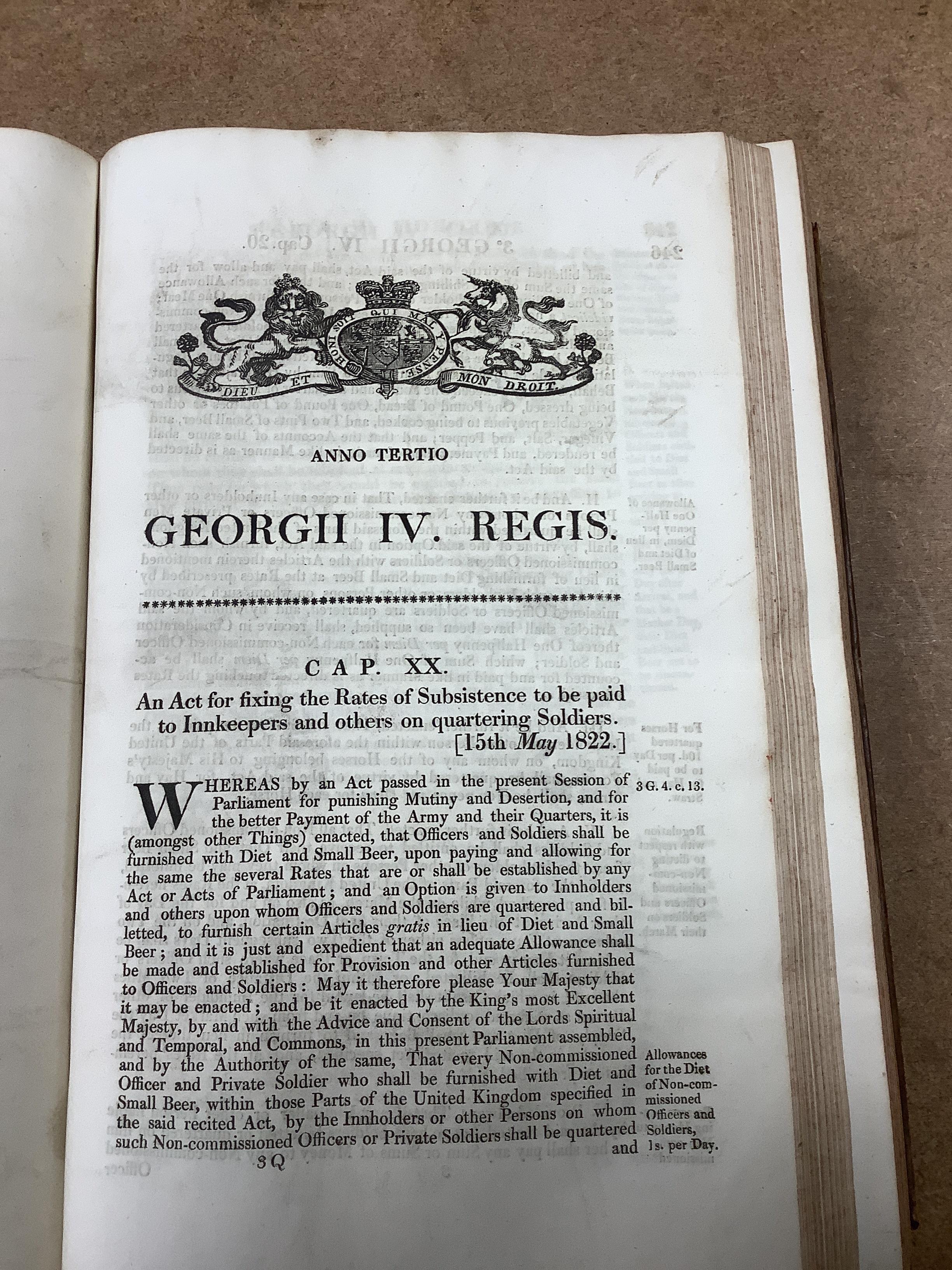 1822 George III Acts and Statutes Dictionary of Decisions etc. (9)